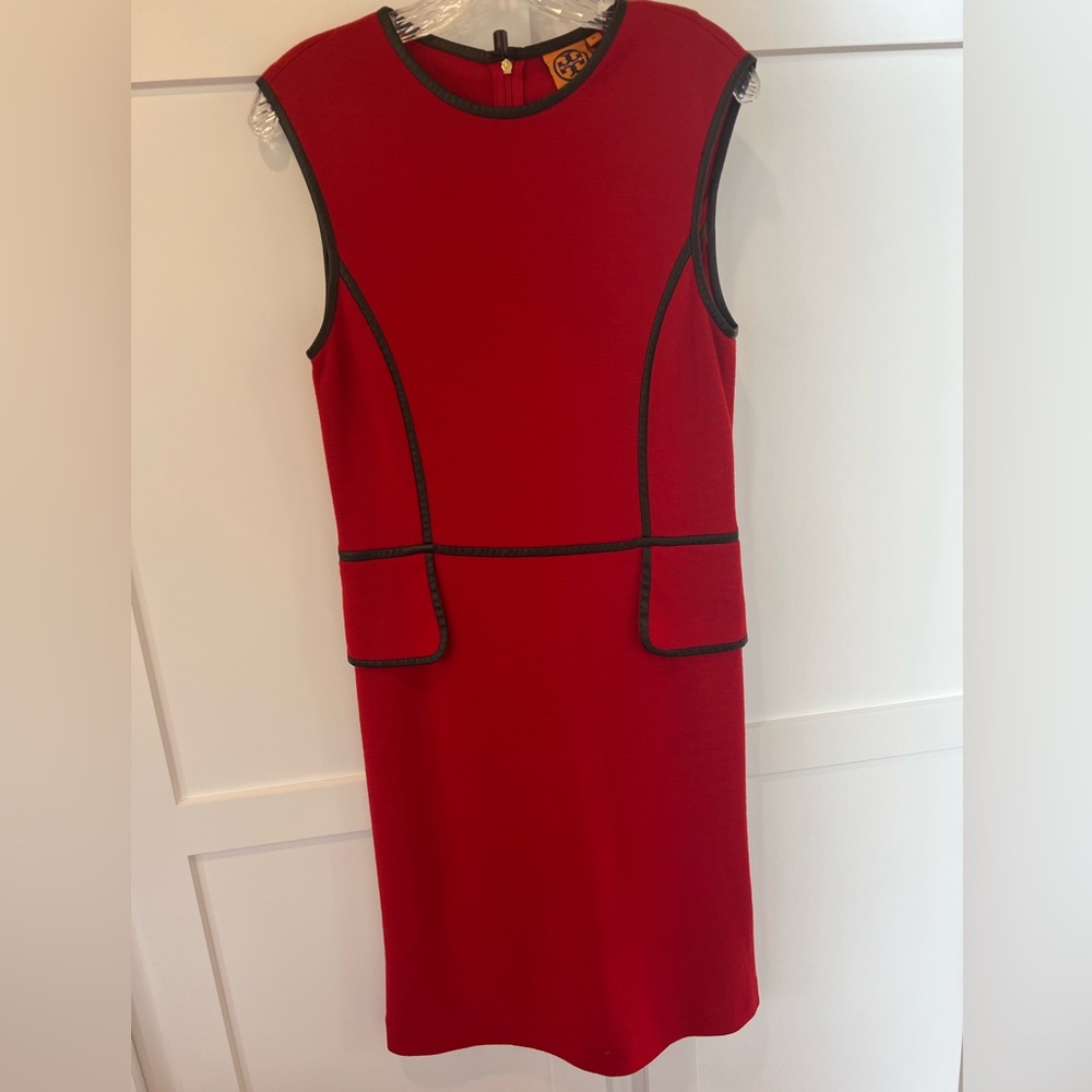 Tory Burch red wool sheath dress; very good condition